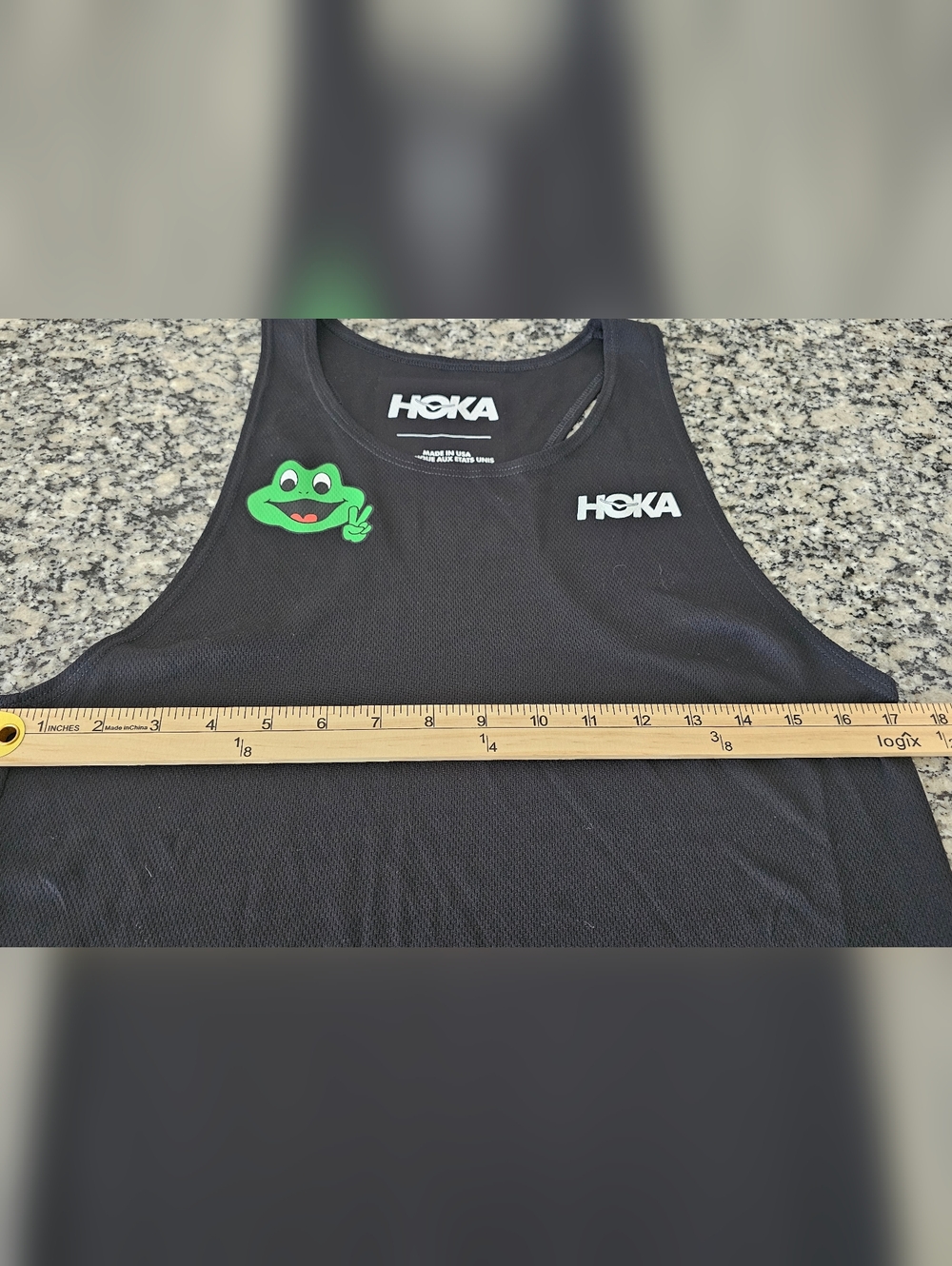 HOKA Performance Tank Top Frog Graphic Gorpcore Black Size S Made in USA - Picture 4 of 5